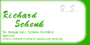 richard schenk business card
